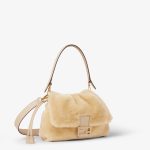 FENDI Mamma Baguette Medium Beige shearling bag - Image 4